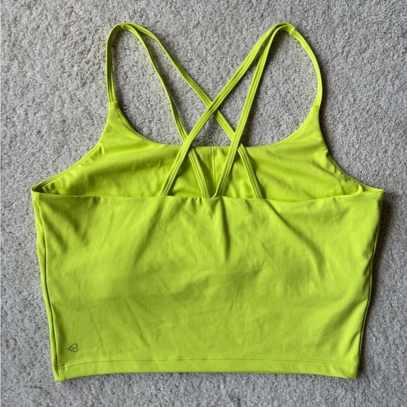 Blogilates Lime Green Strappy Crop Top Size 1x - Picture 3 of 6